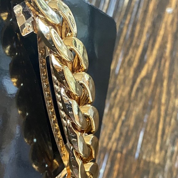 Gold Tone Chunky Chain Hair Clip Barrette Pin Fastener Styling Accessories - Picture 4 of 4